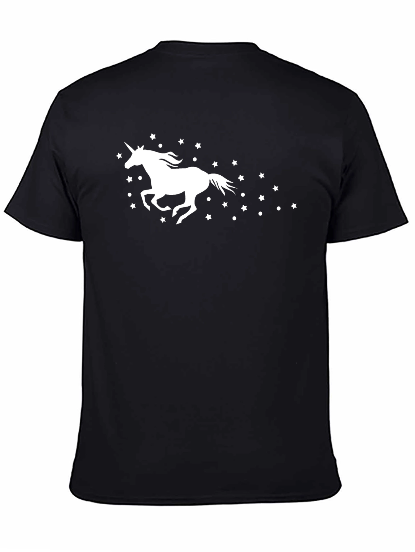 Black Unicorn Star Graphic Tee - Stylish Casual Wear