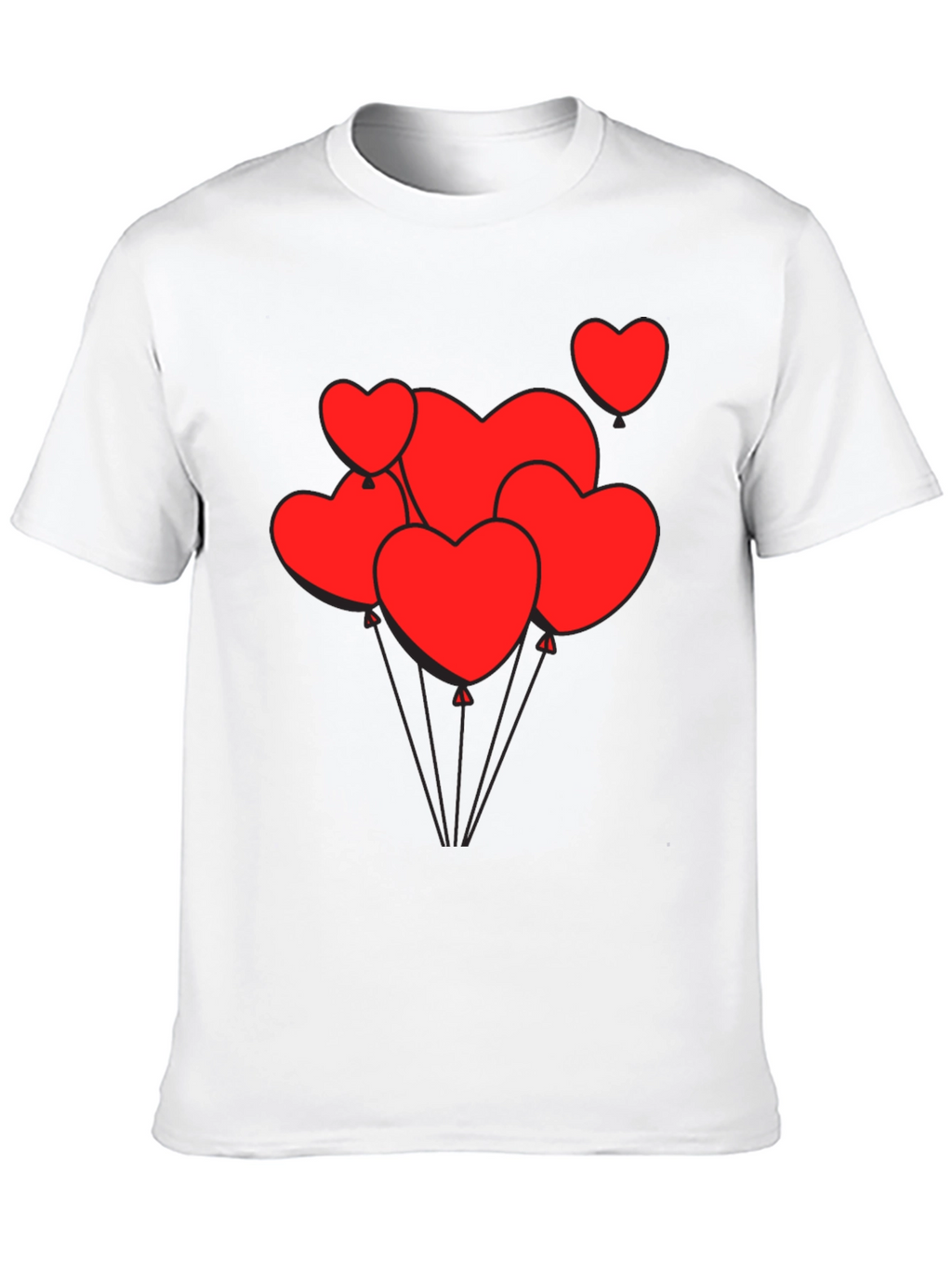 Heart Balloon Graphic Tee - Black