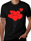 Heart Balloon Graphic Tee - Black