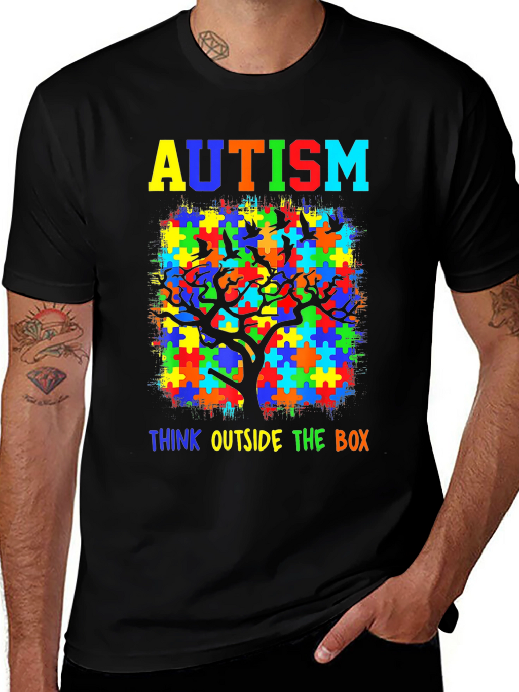 Autism Awareness T-Shirt: Think Outside the Box