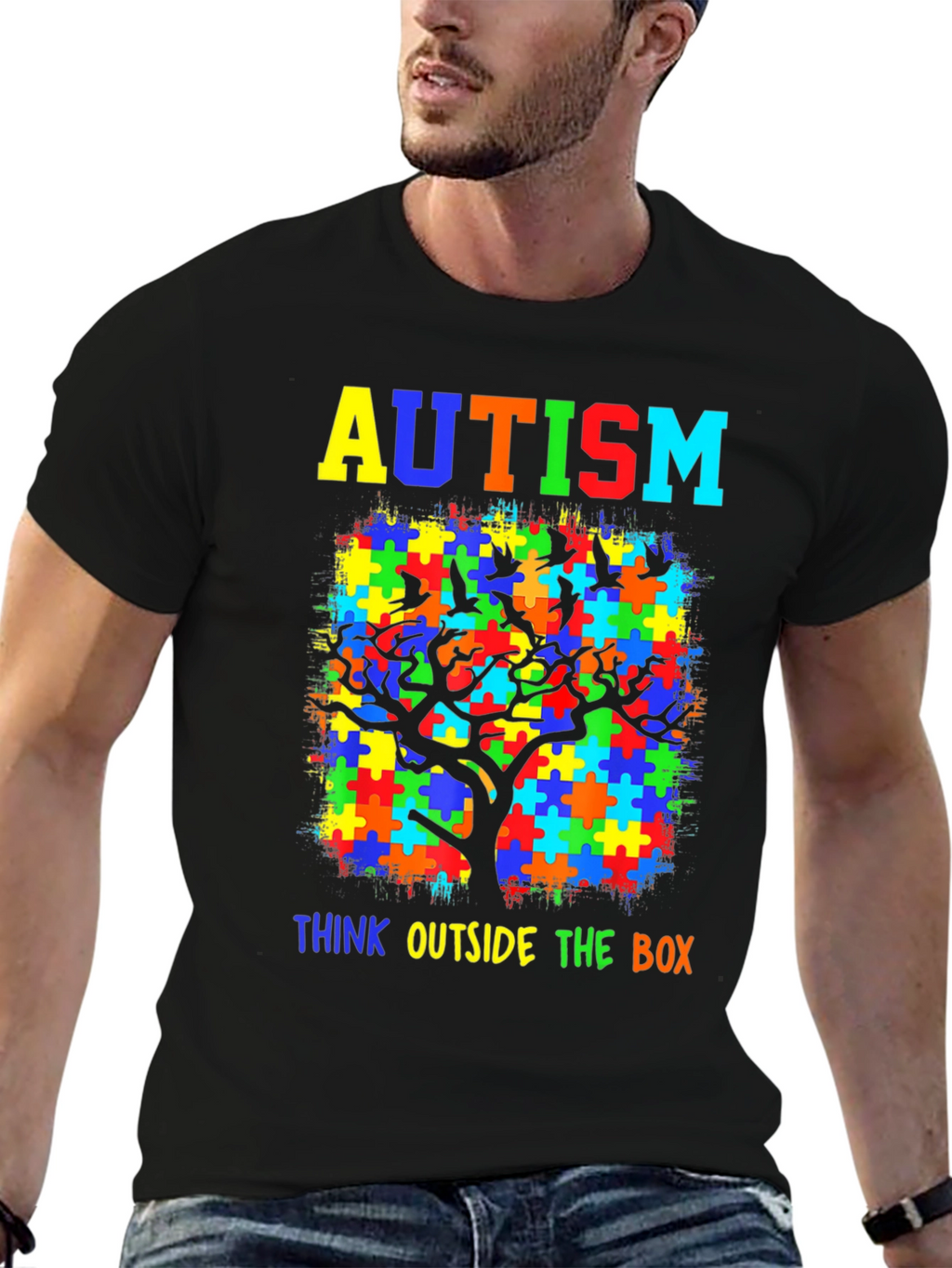 Autism Awareness T-Shirt: Think Outside the Box