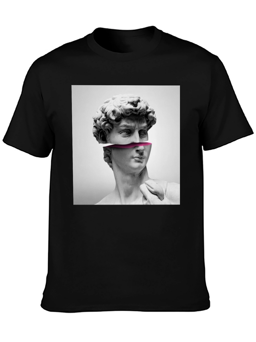 David Bust Graphic Print Black T-Shirt