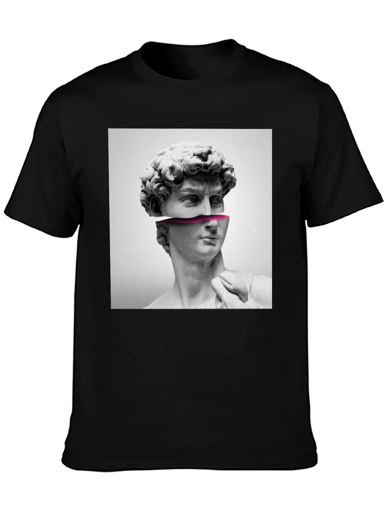 David Bust Graphic Print Black T-Shirt