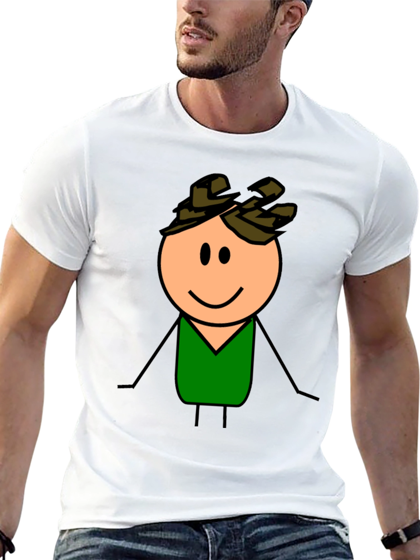 Cartoon Character Graphic T-Shirt - Black