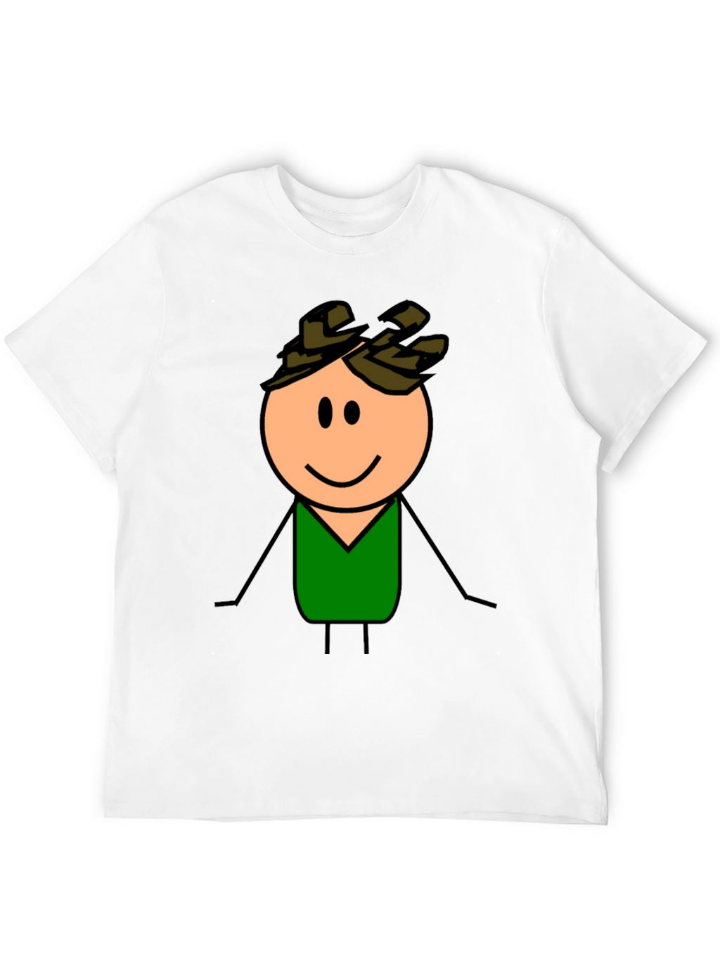 Cartoon Character Graphic T-Shirt - Black