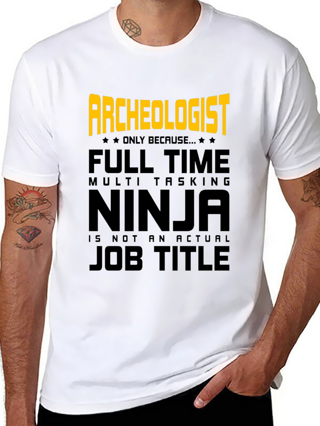 Archeologist Ninja T-Shirt - Funny Job Title Tee