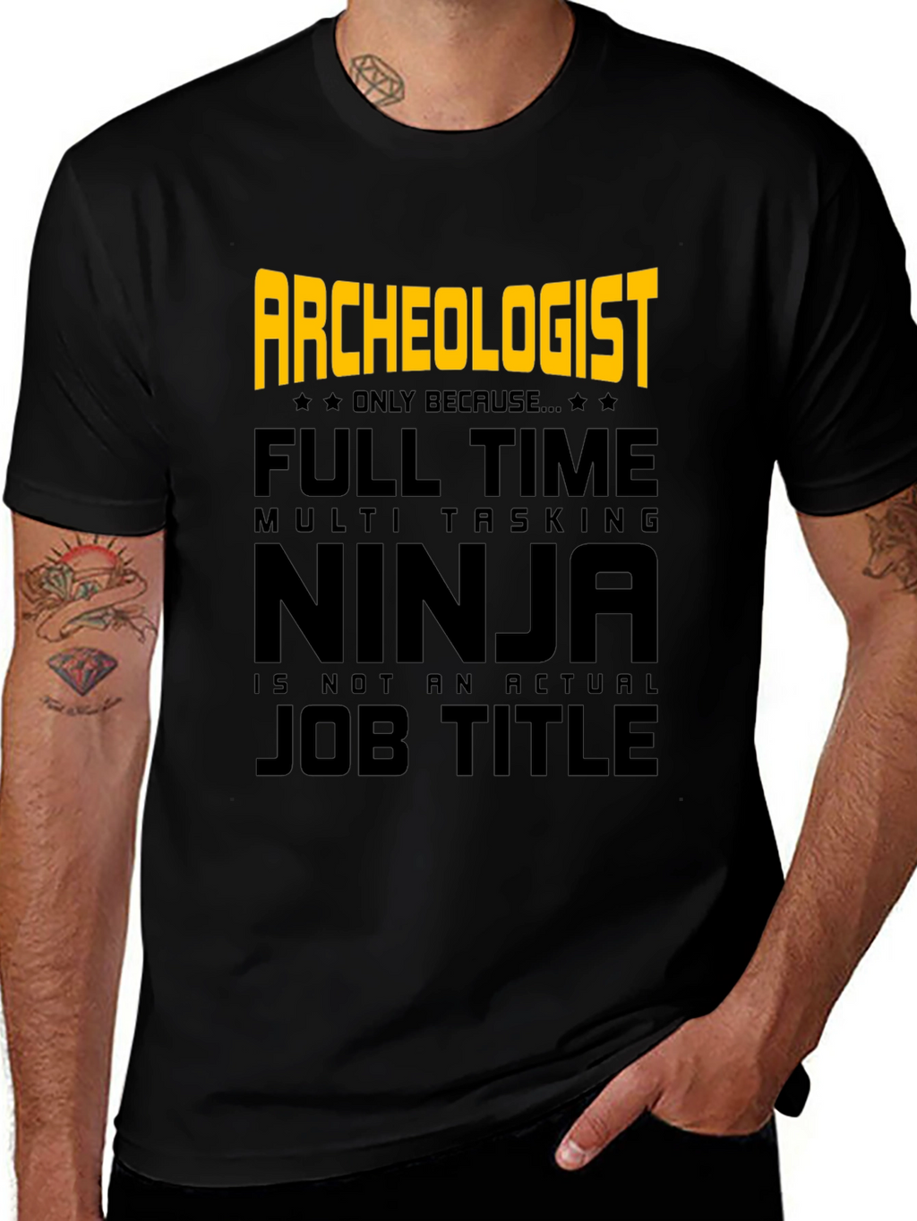 Archeologist Ninja T-Shirt - Funny Job Title Tee