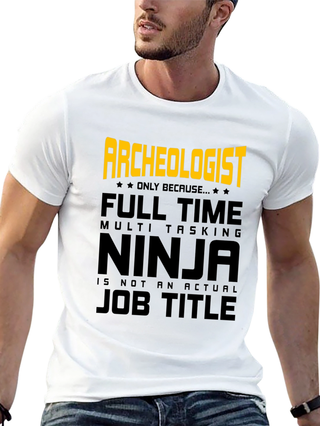 Archeologist Ninja T-Shirt - Funny Job Title Tee