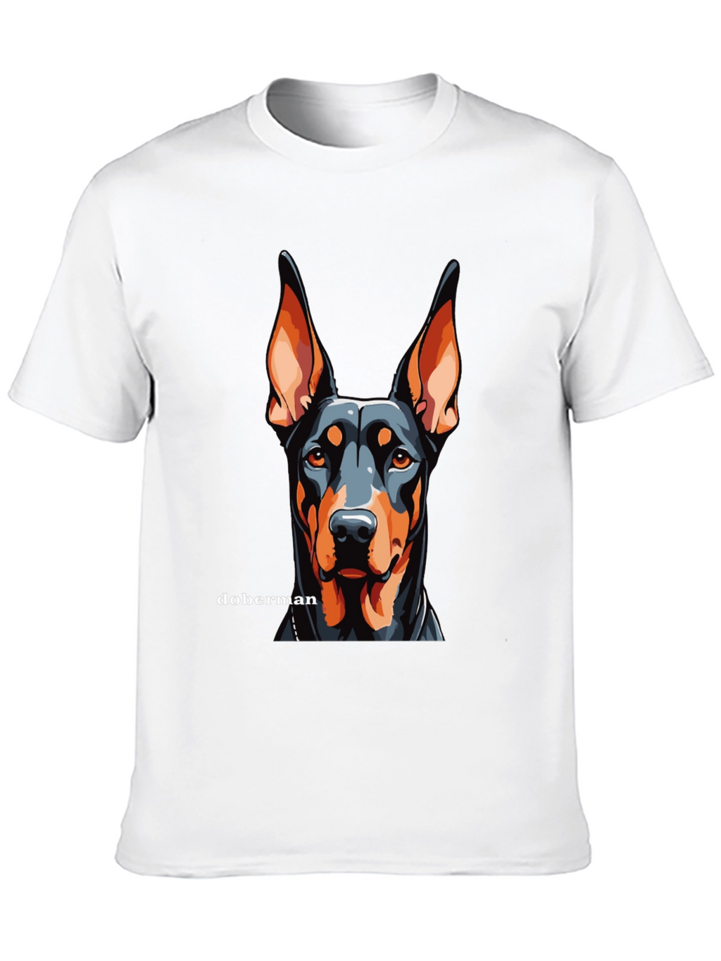 Doberman Dog Graphic Black T-Shirt - Canine Lover Tee