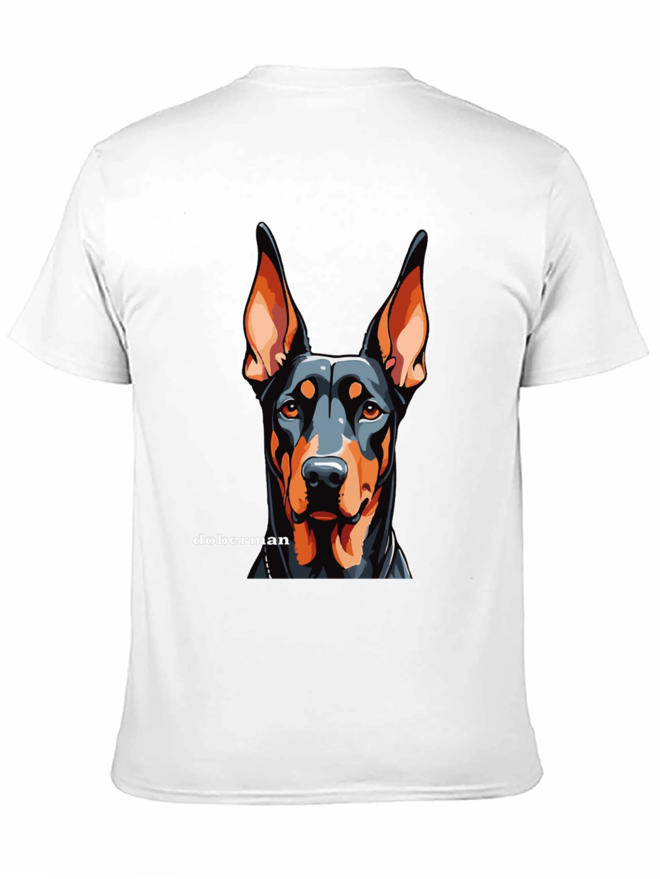 Doberman Dog Graphic Black T-Shirt - Canine Lover Tee