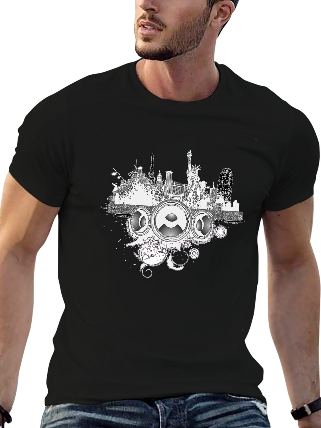Urban Beats Black T-Shirt