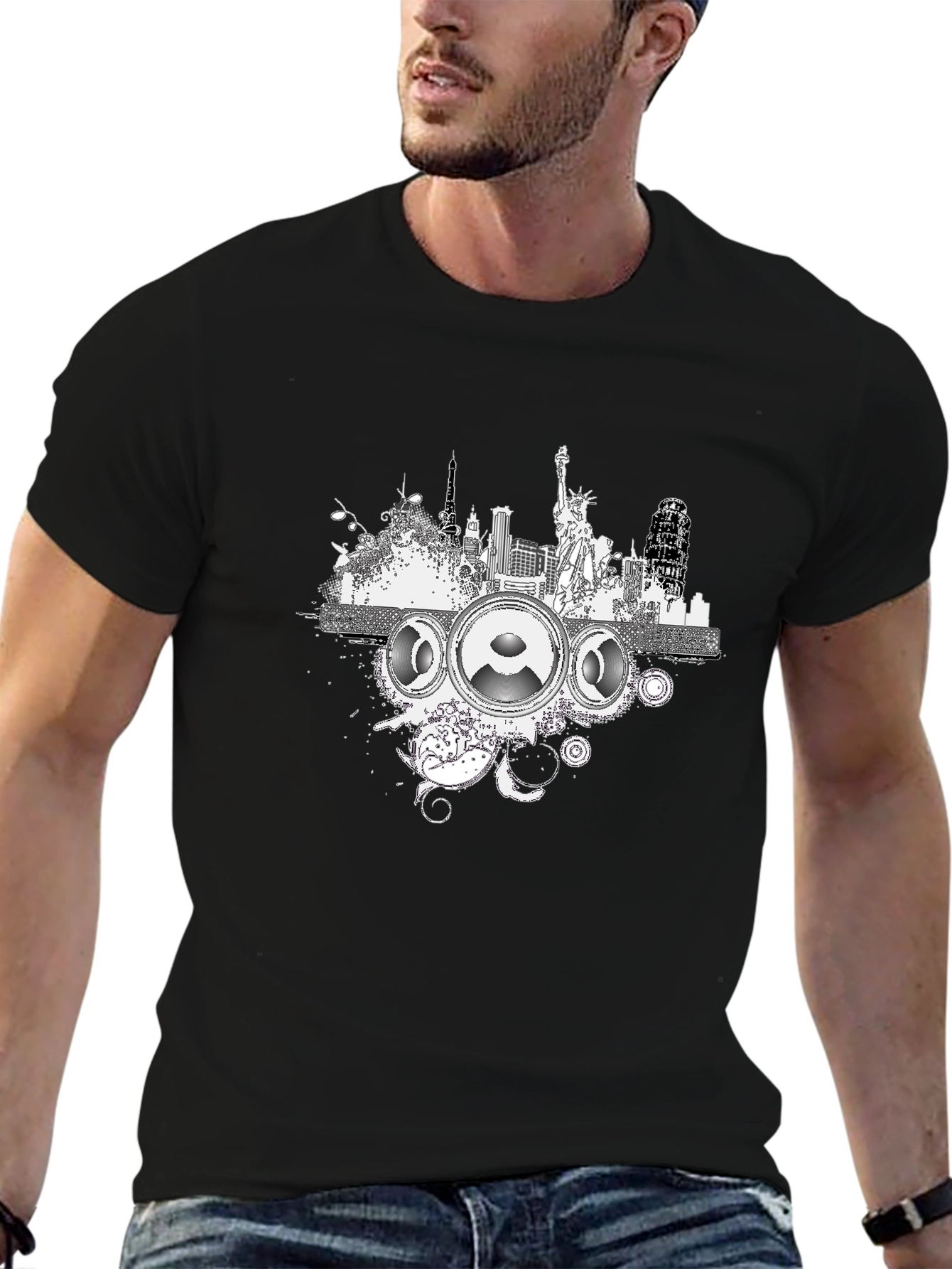 Urban Beats Black T-Shirt