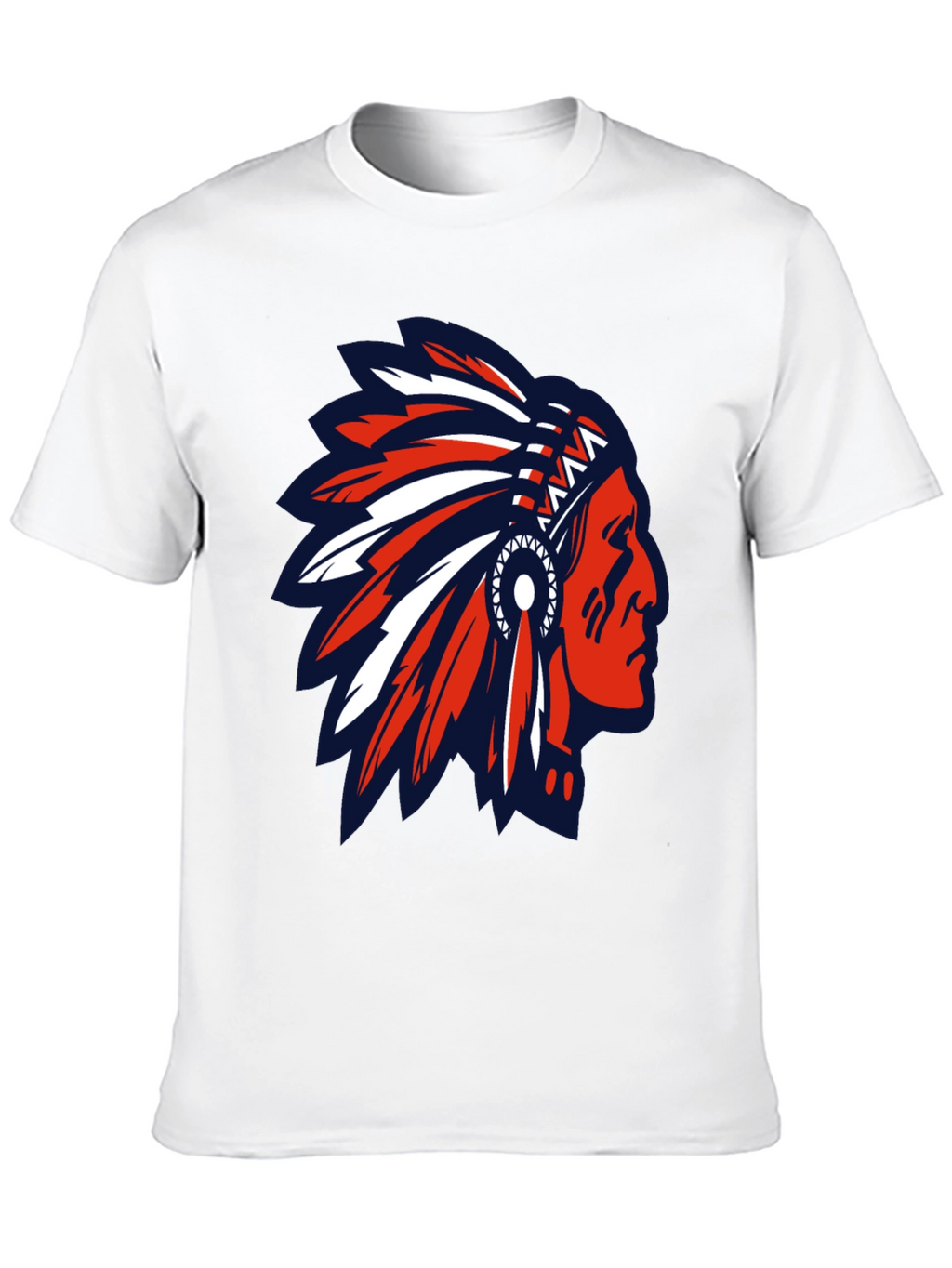 Native American Headdress Graphic Tee - Black