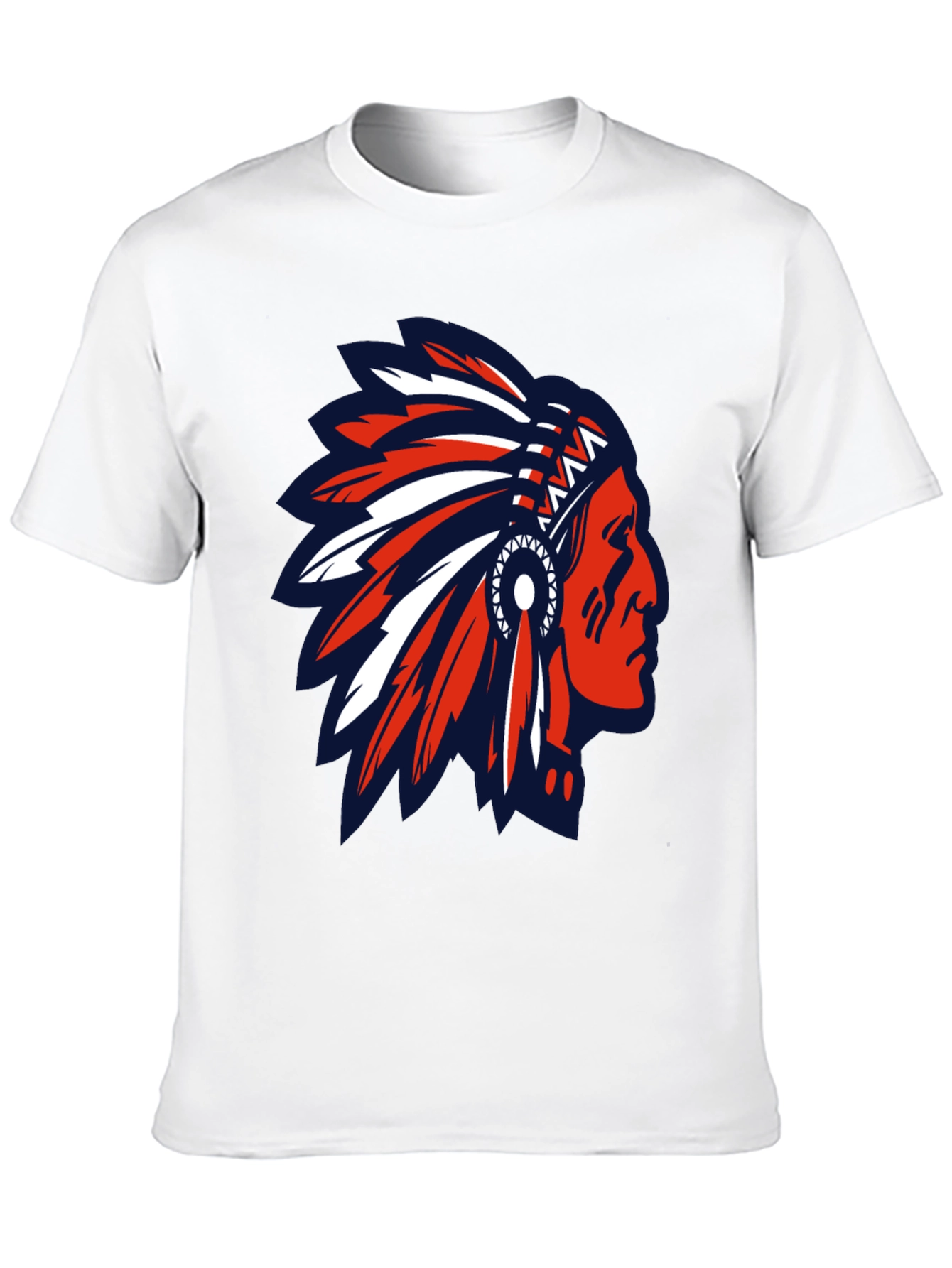 Native American Headdress Graphic Tee - Black