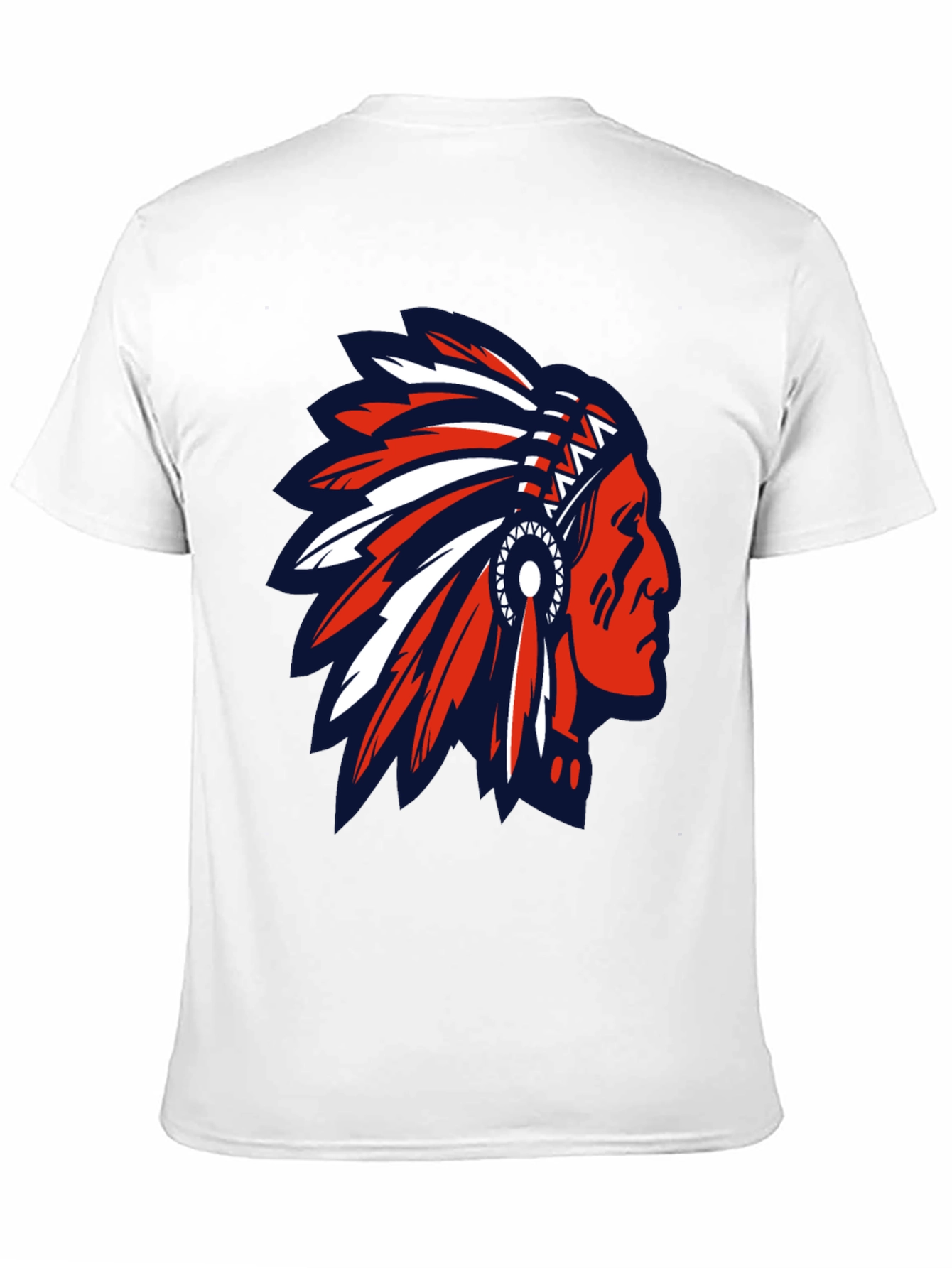 Native American Headdress Graphic Tee - Black