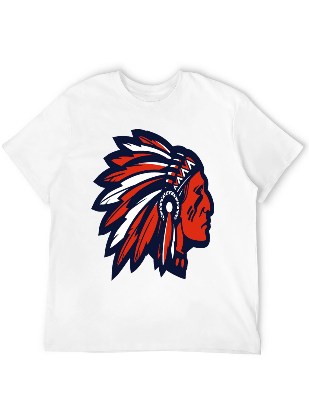 Native American Headdress Graphic Tee - Black