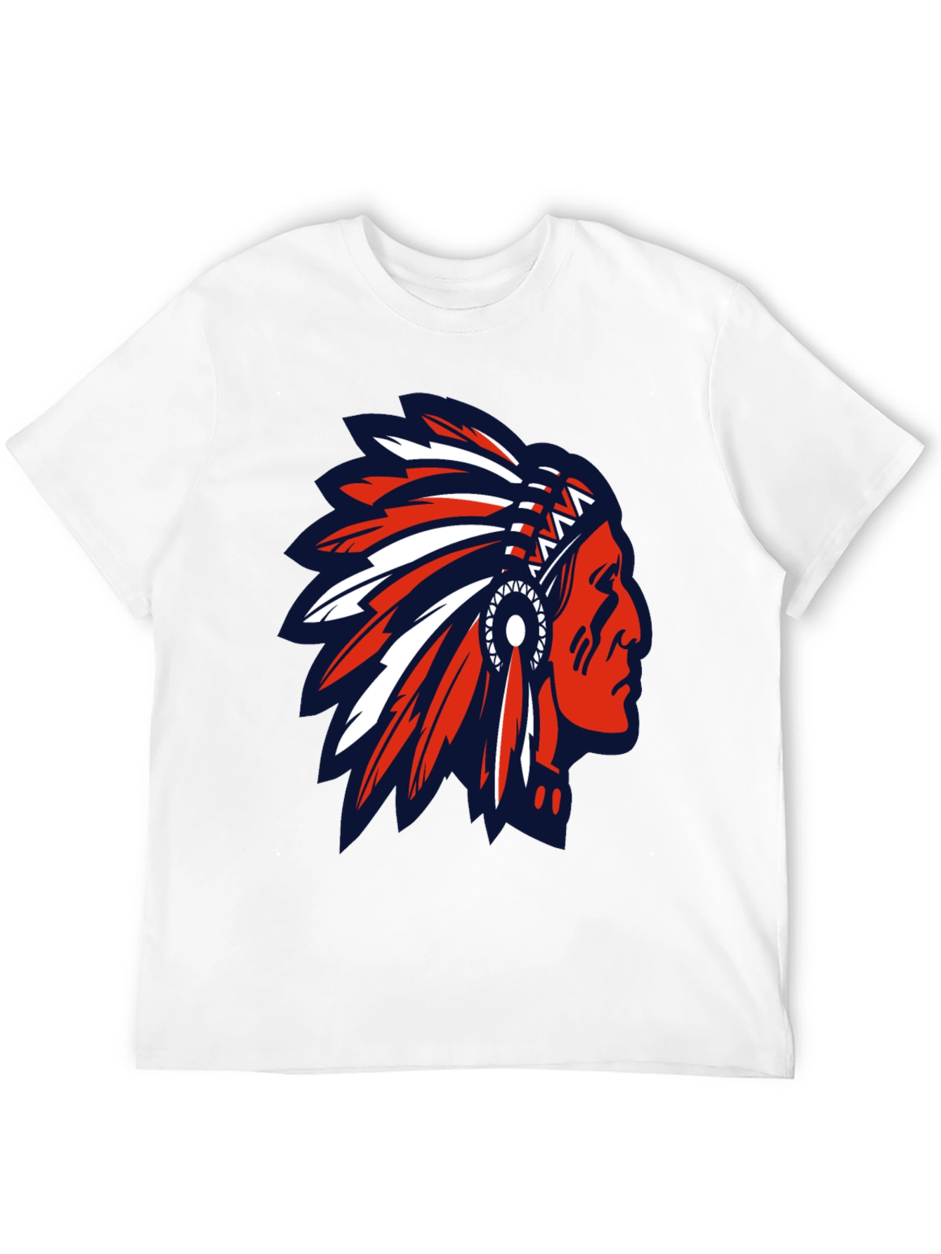 Native American Headdress Graphic Tee - Black