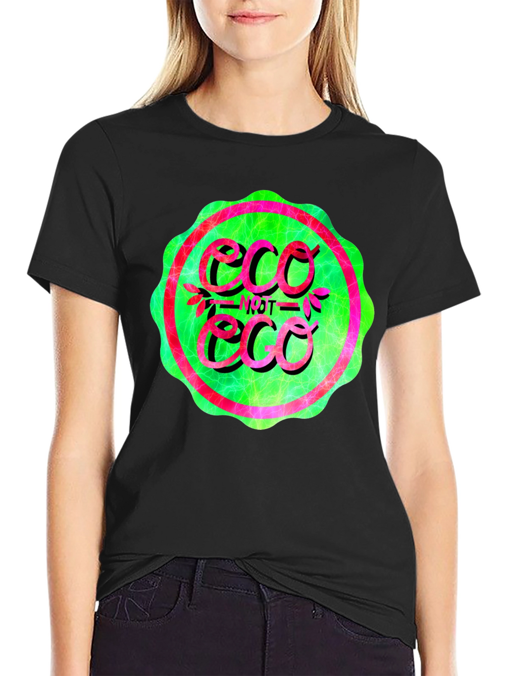 Eco Not Eco Graphic Tee - Trendy Statement Shirt