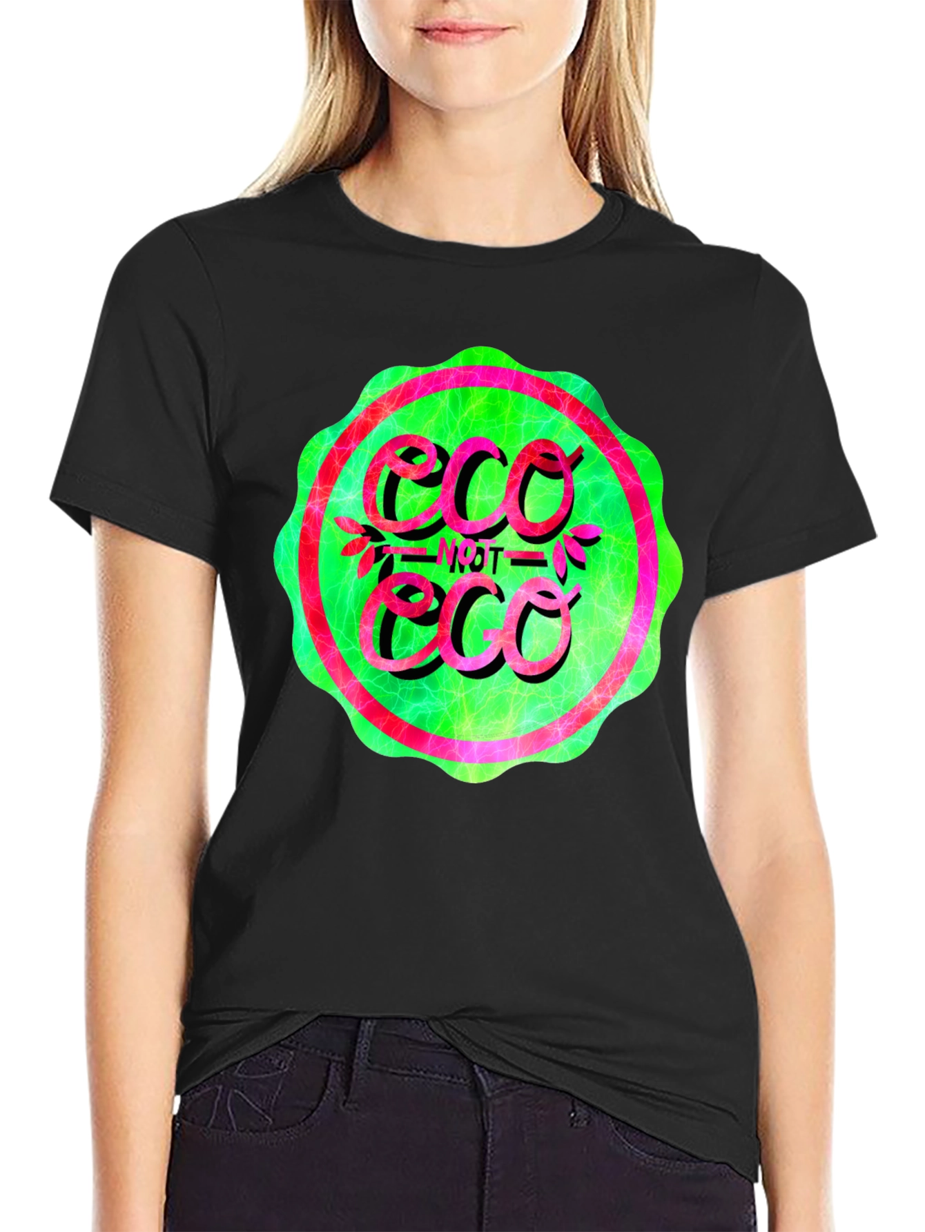 Eco Not Eco Graphic Tee - Trendy Statement Shirt