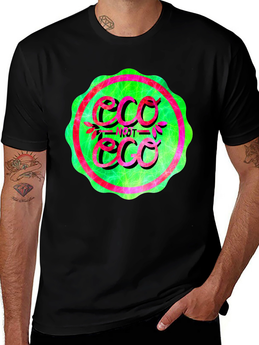 Eco Not Eco Graphic Tee - Trendy Statement Shirt