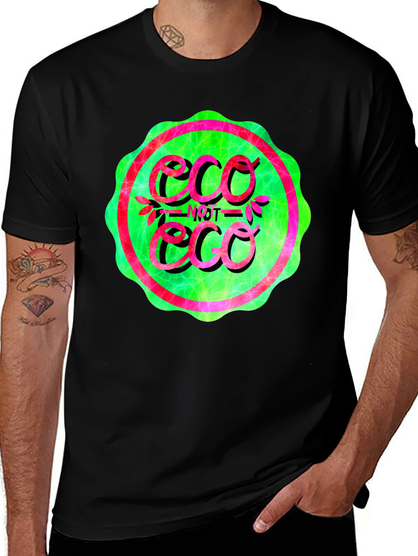 Eco Not Eco Graphic Tee - Trendy Statement Shirt