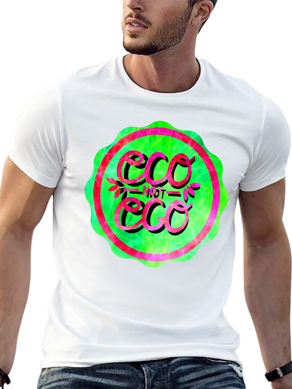 Eco Not Eco Graphic Tee - Trendy Statement Shirt
