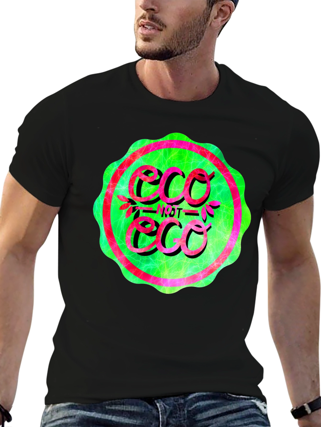 Eco Not Eco Graphic Tee - Trendy Statement Shirt