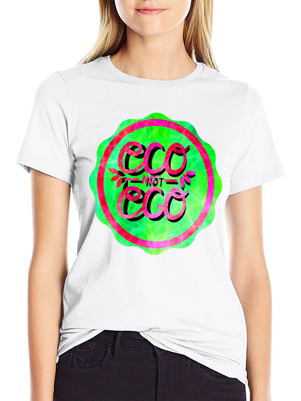 Eco Not Eco Graphic Tee - Trendy Statement Shirt