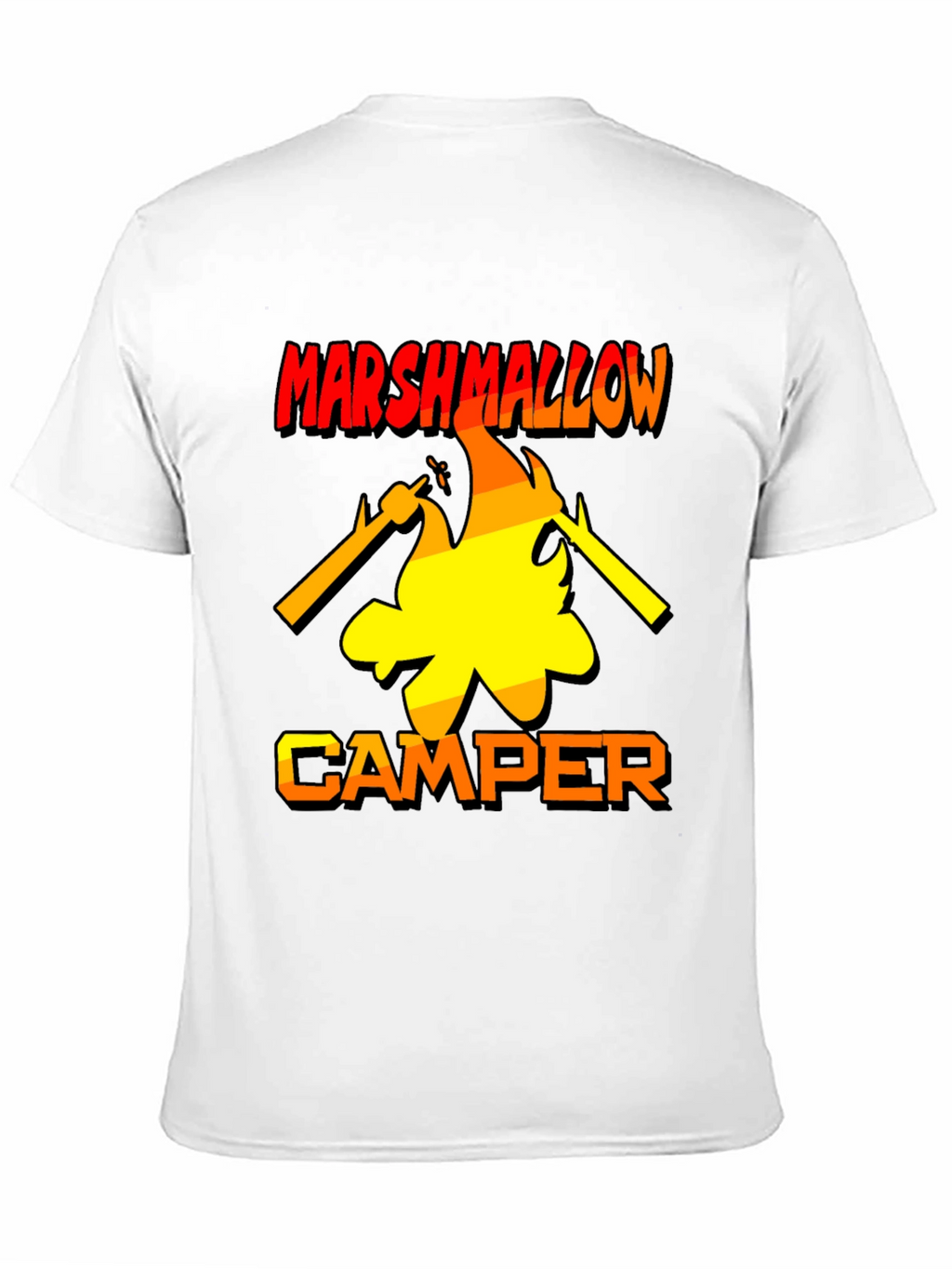 Marshmallow Camper T-Shirt - Bonfire Camping Tee