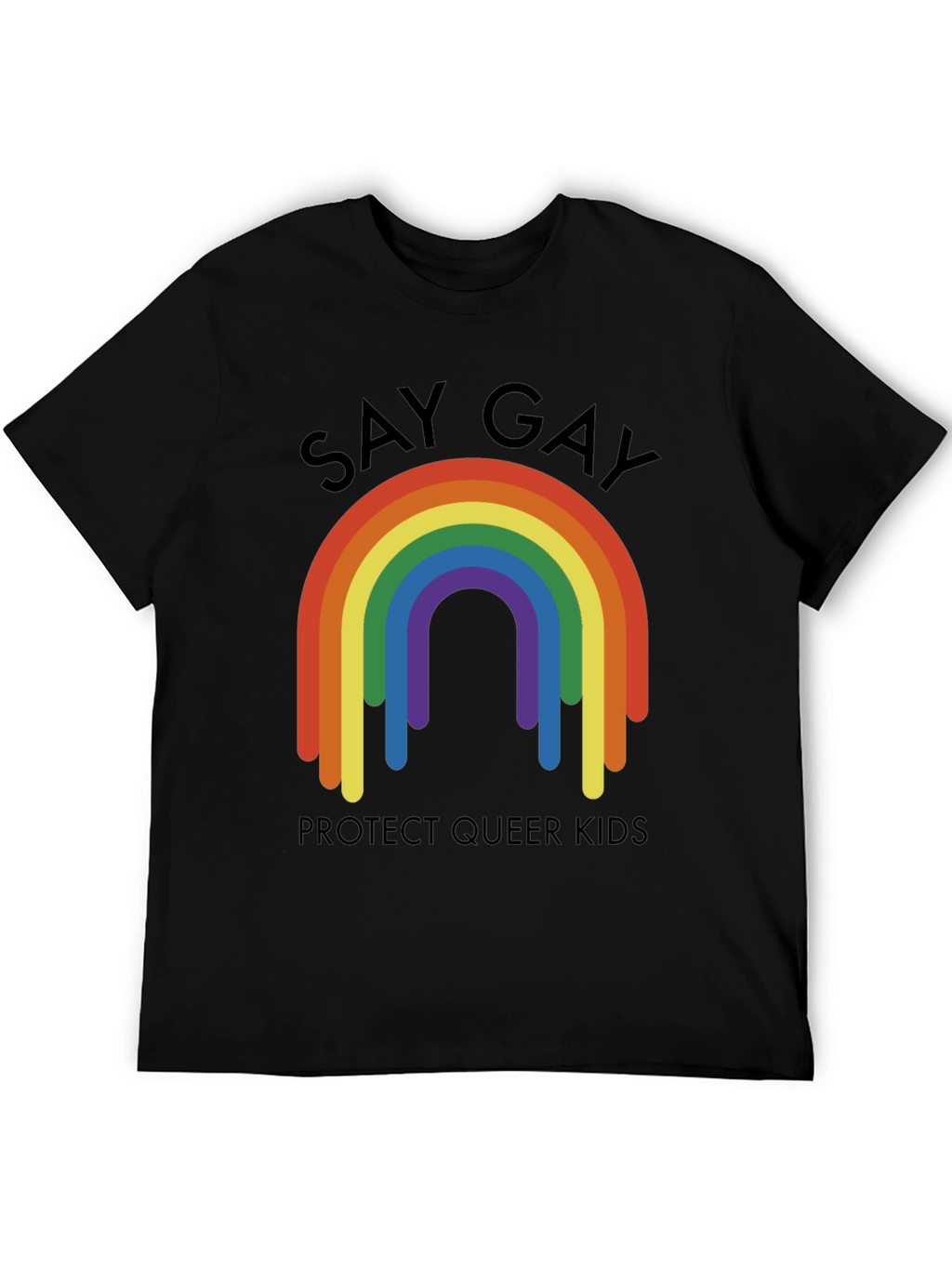 Say Gay Protect Queer Kids Rainbow T-Shirt