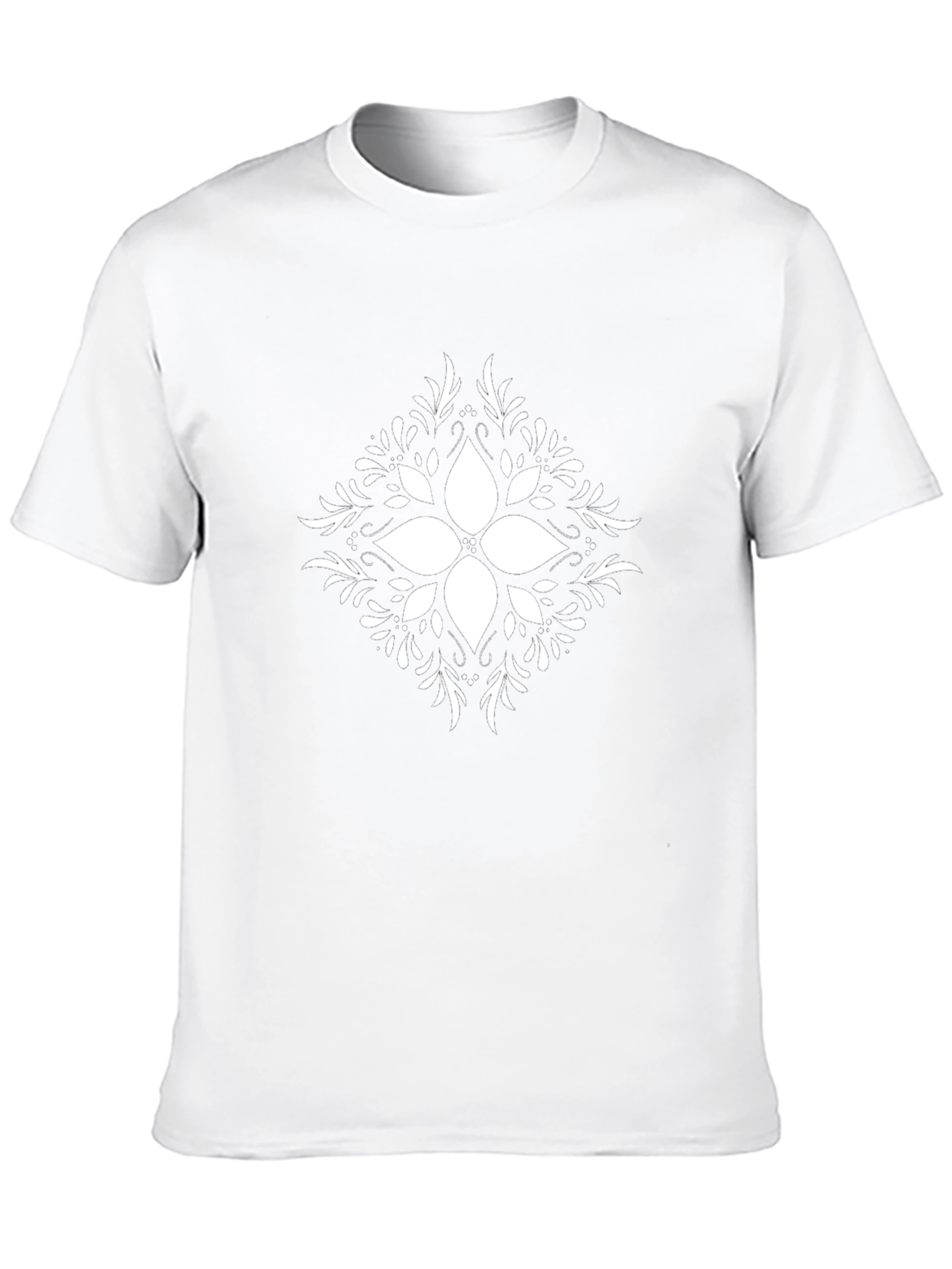 Elegant Black T-Shirt with Floral Print