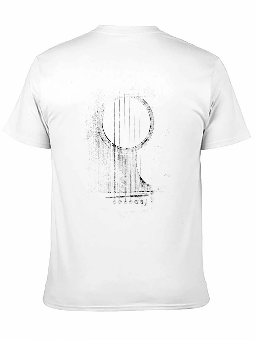 Abstract Guitar Graphic Tee - Black Cotton Blend