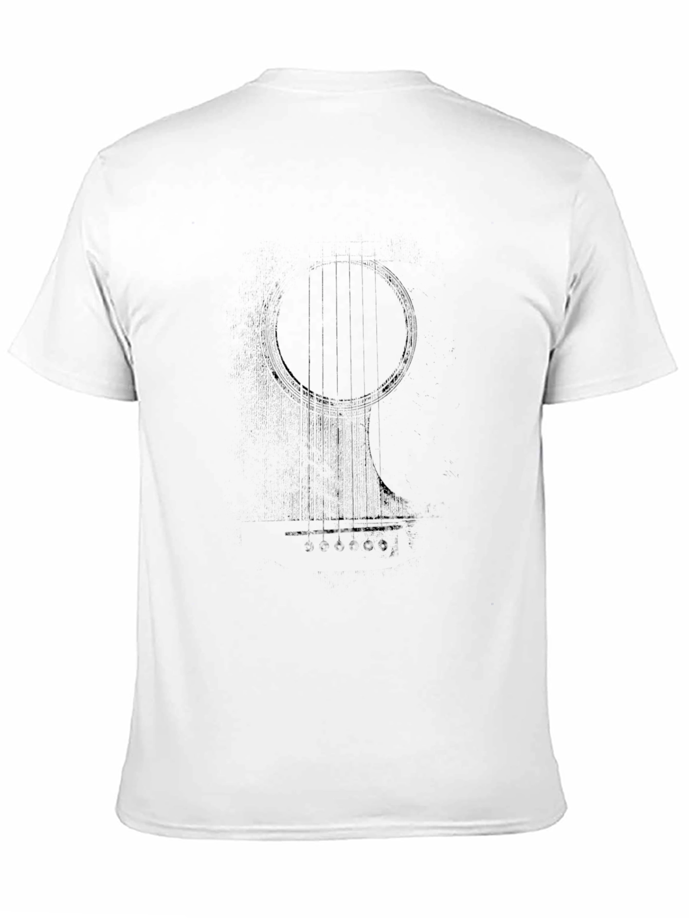 Abstract Guitar Graphic Tee - Black Cotton Blend