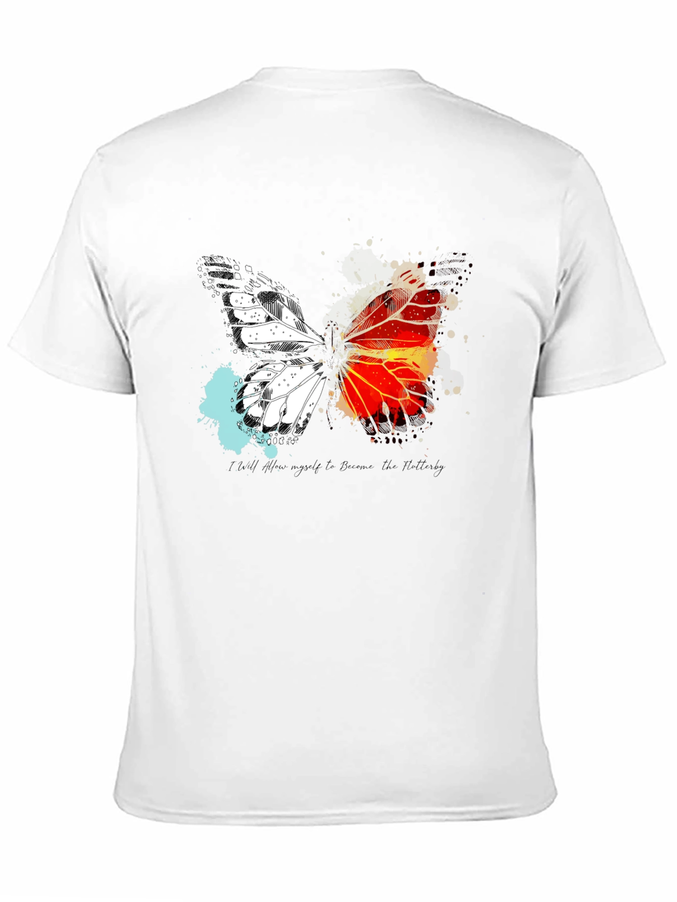 Butterfly Graphic Print Crew Neck T-Shirt