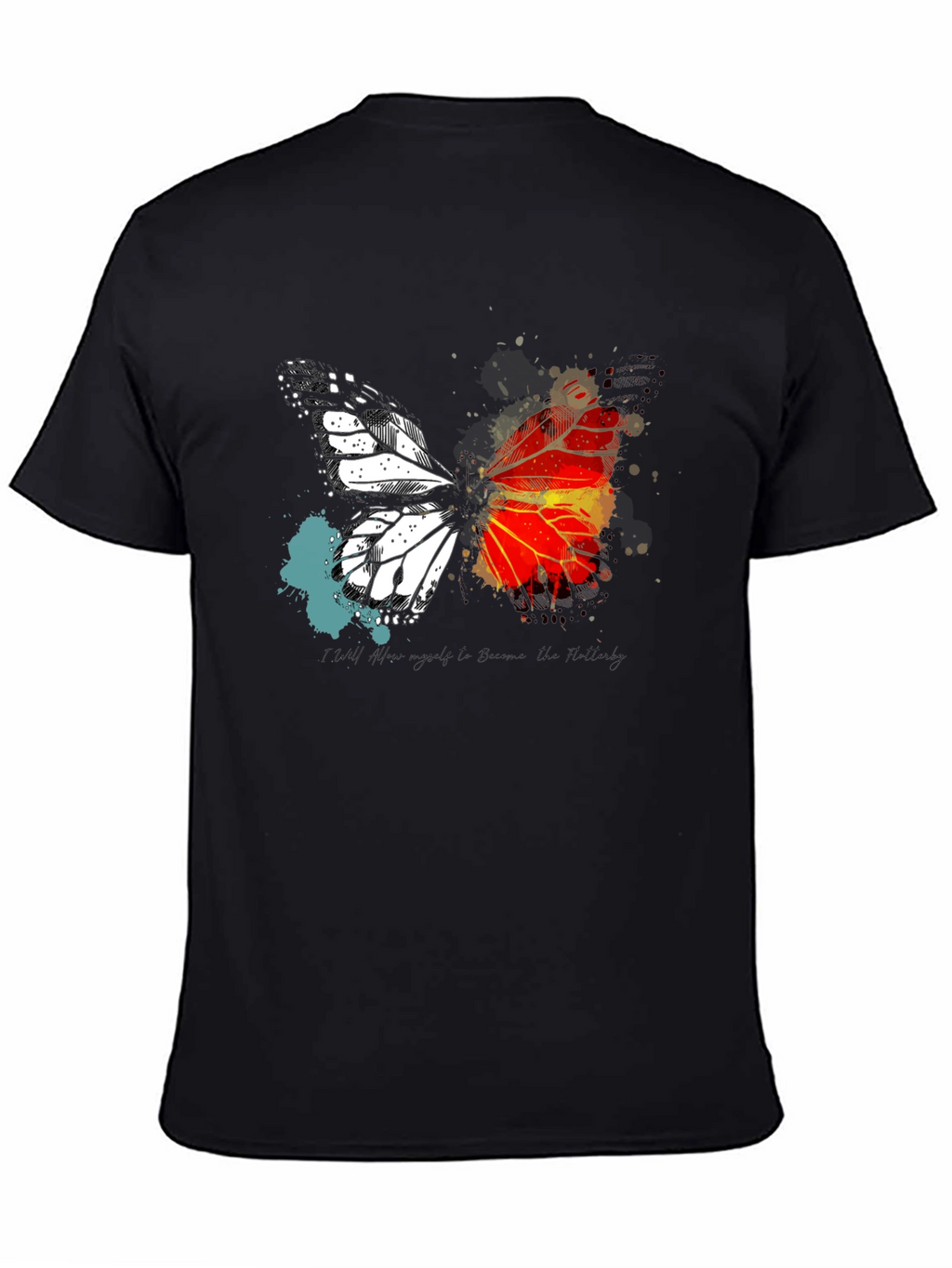 Butterfly Graphic Print Crew Neck T-Shirt