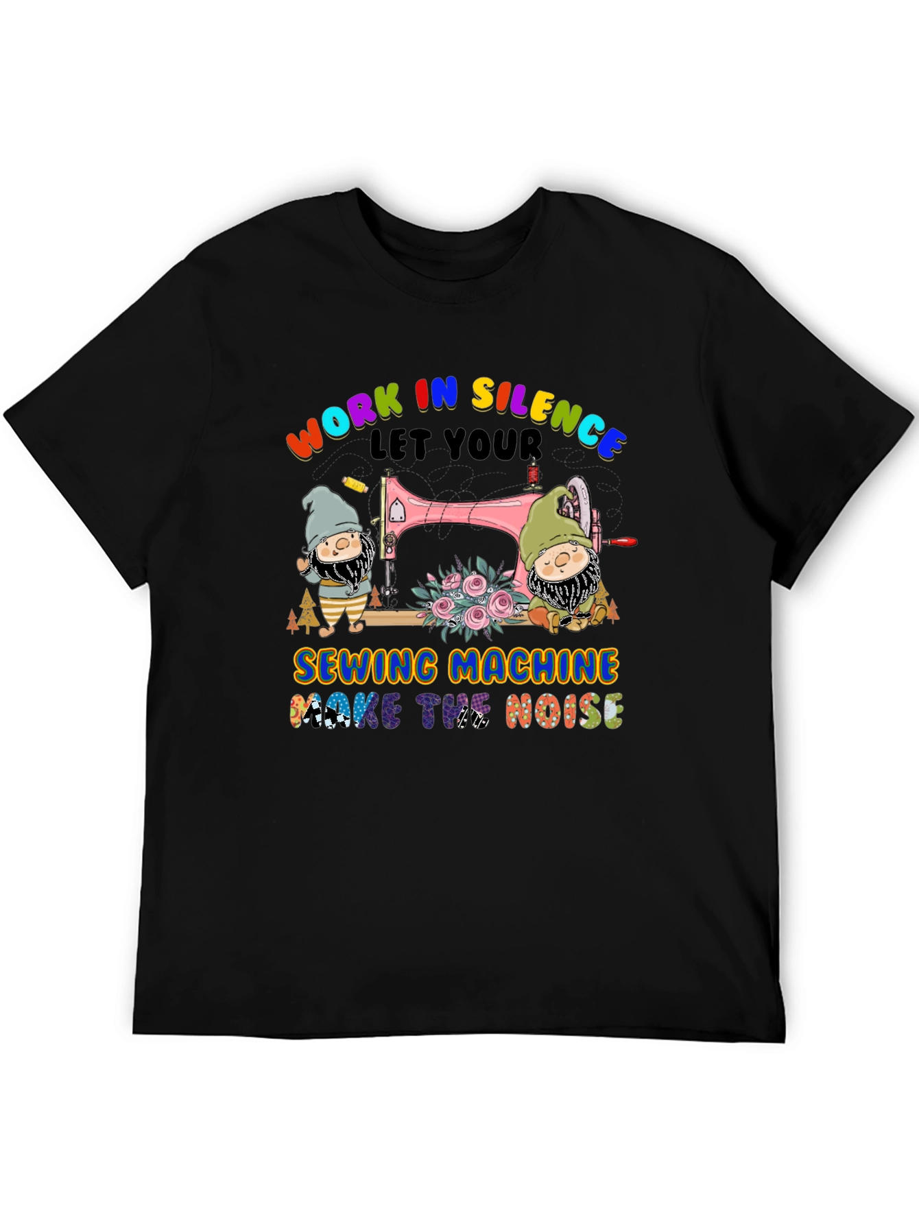 Work in Silence Sewing Machine T-Shirt