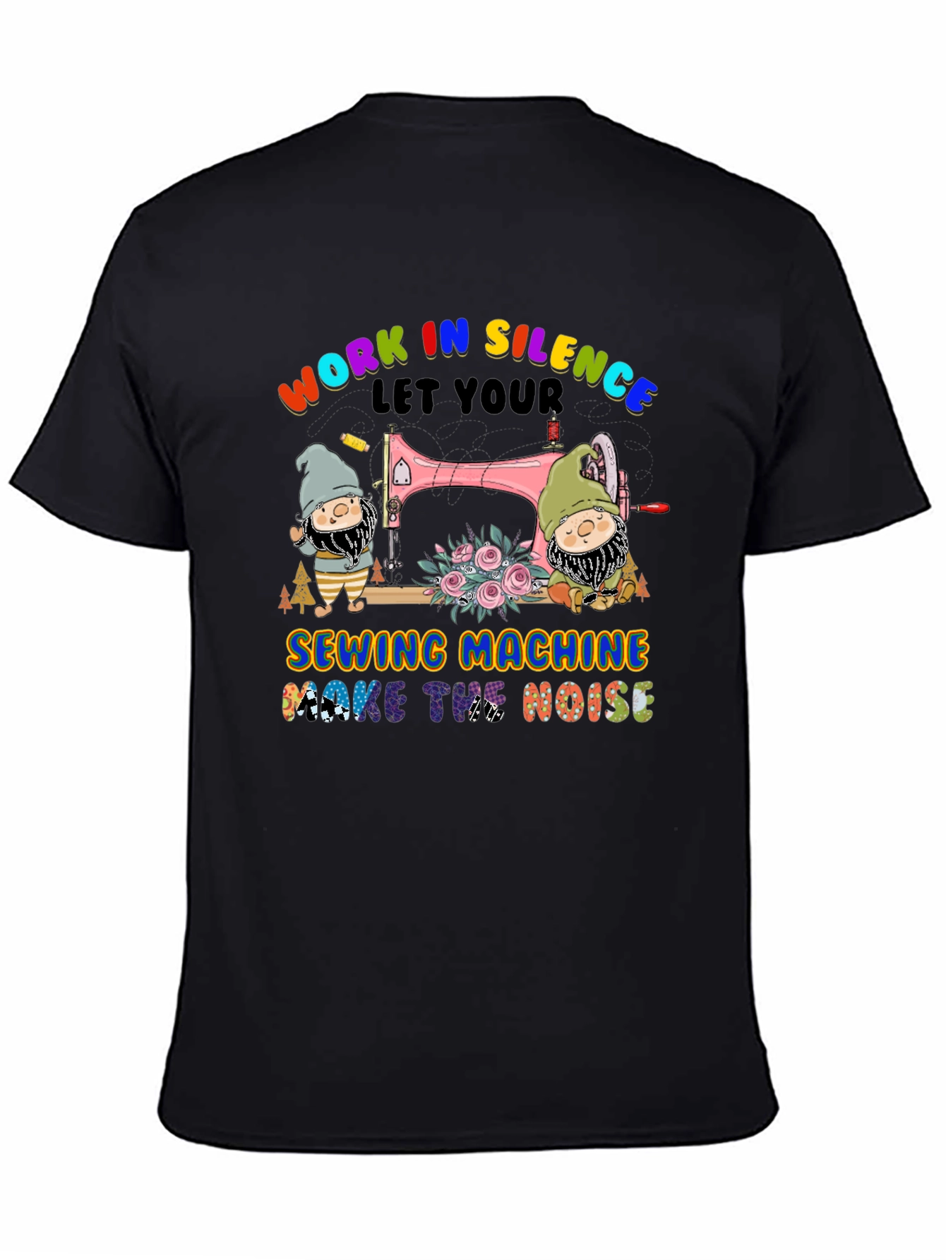 Work in Silence Sewing Machine T-Shirt