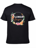 Flower Whisperer Graphic Tee - Floral Circle Design