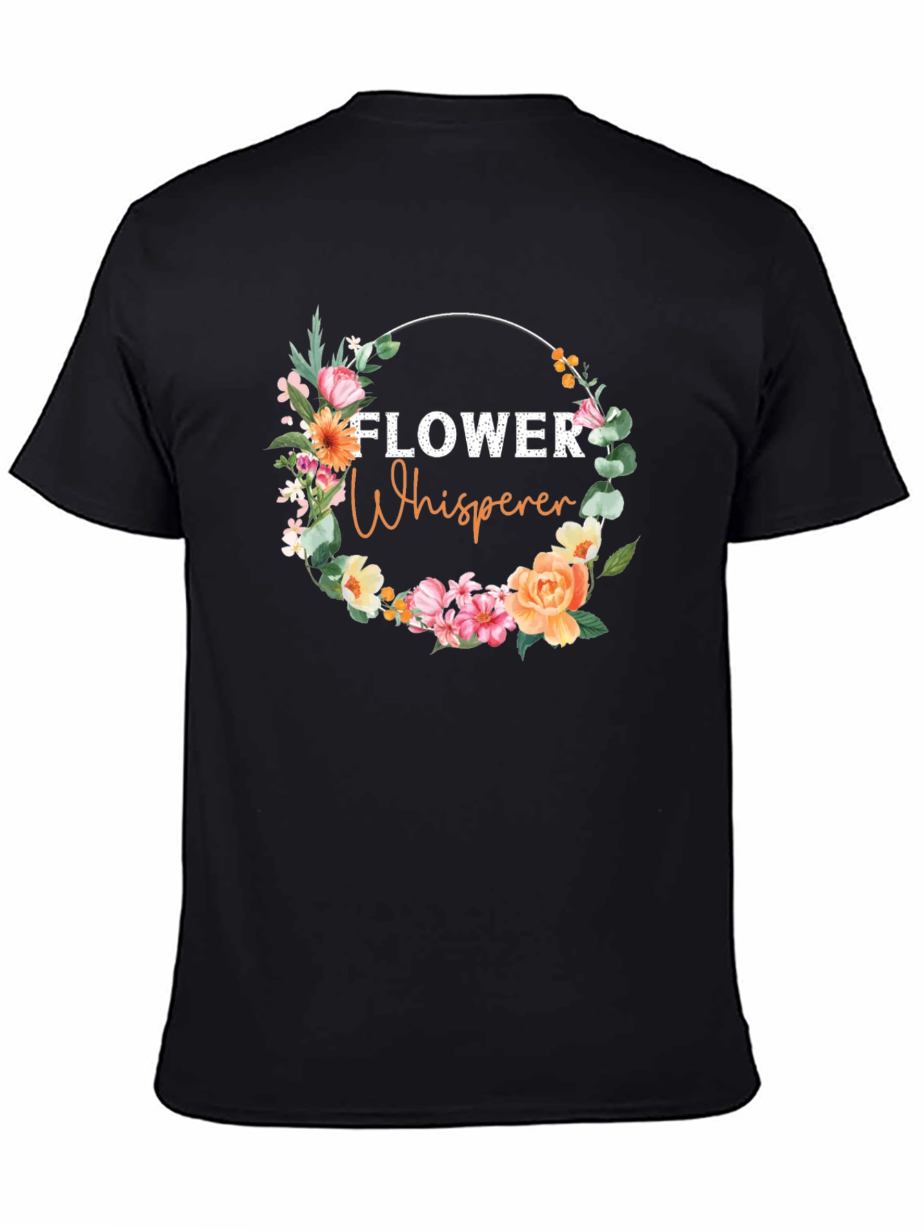 Flower Whisperer Graphic Tee - Floral Circle Design