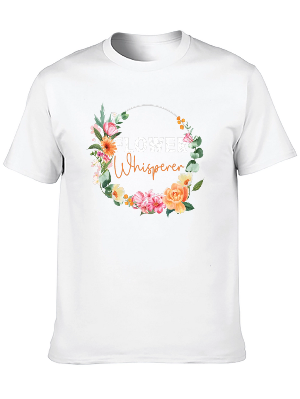 Flower Whisperer Graphic Tee - Floral Circle Design