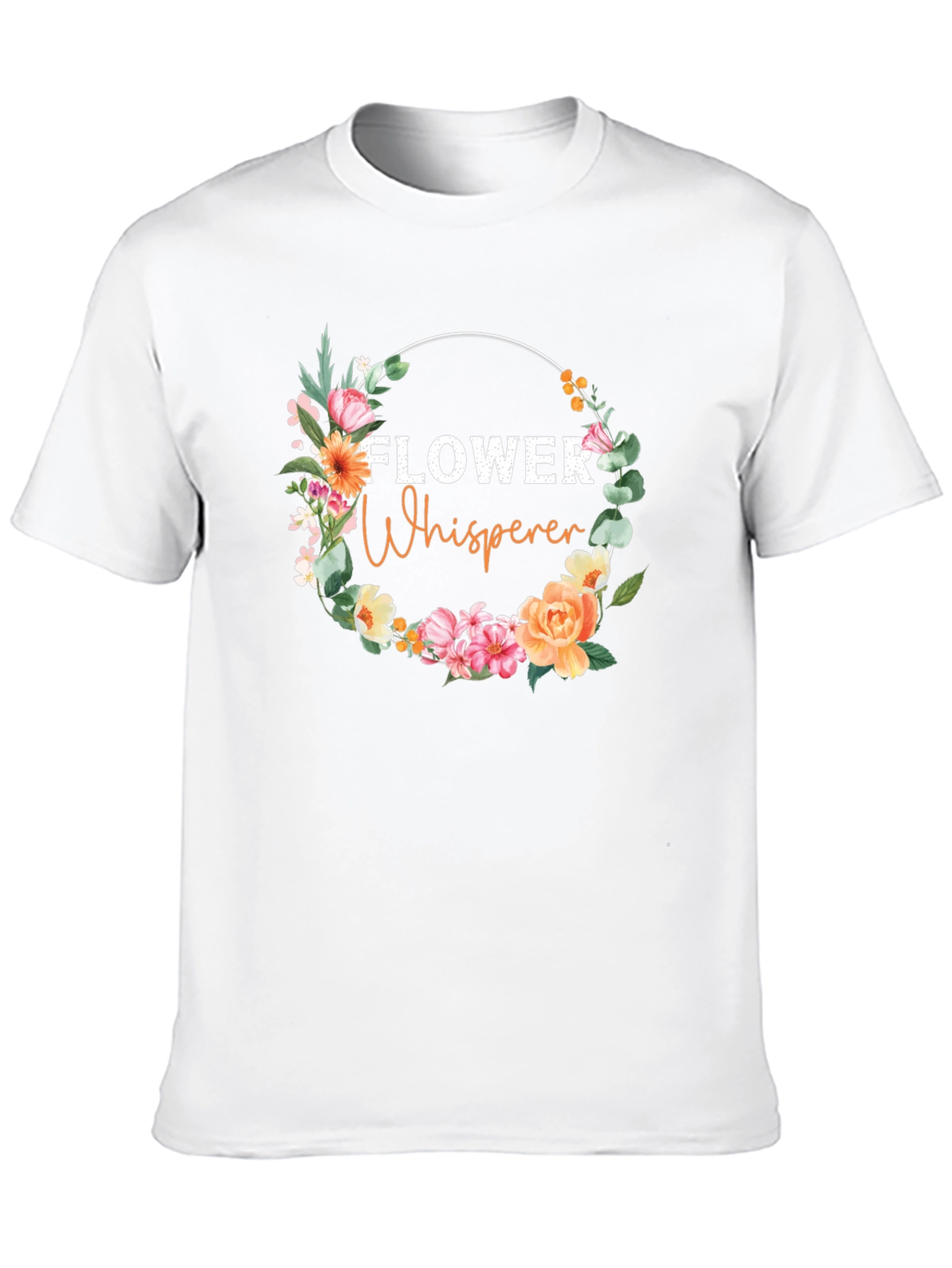 Flower Whisperer Graphic Tee - Floral Circle Design