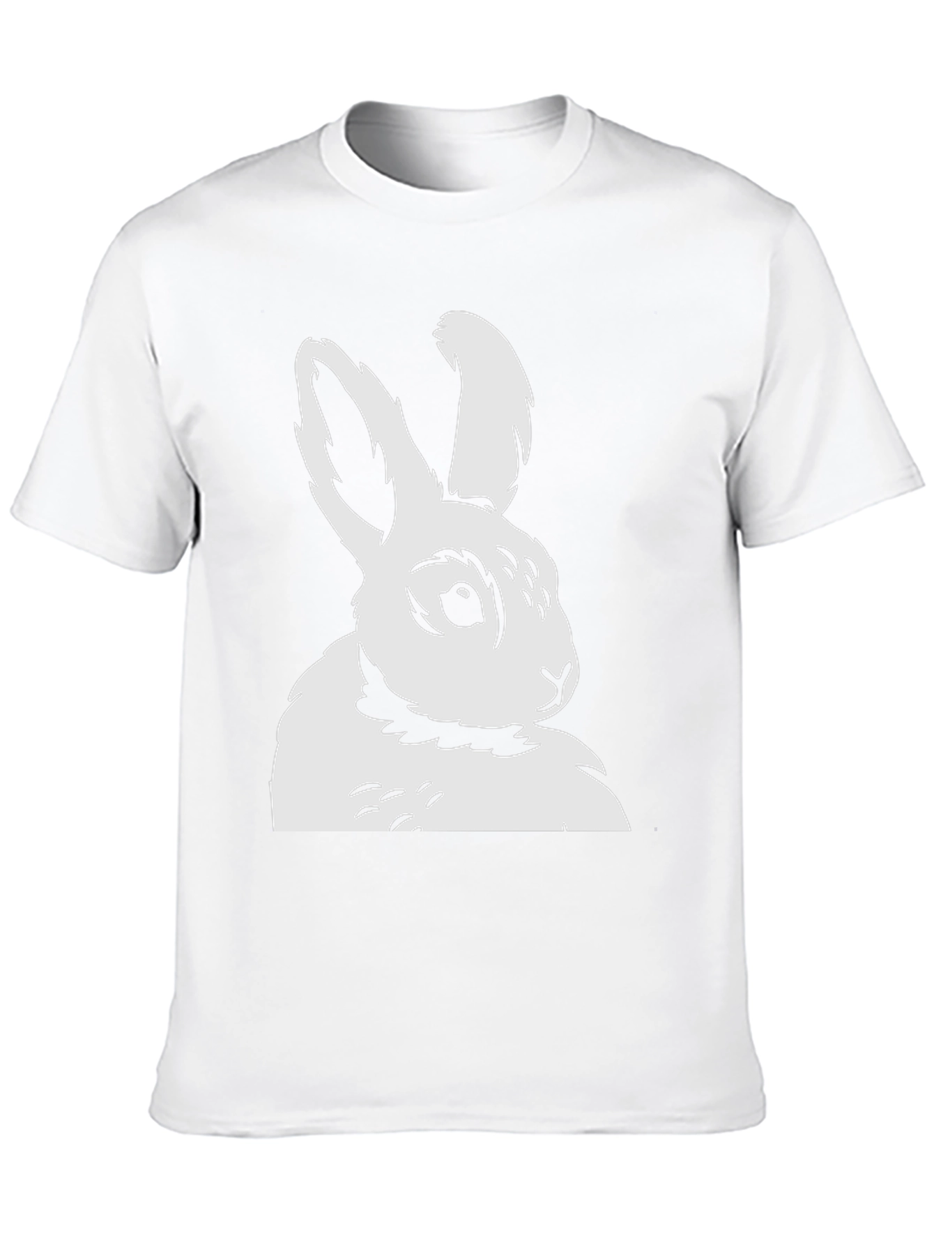 Bunny Graphic Tee - Black Cotton T-Shirt
