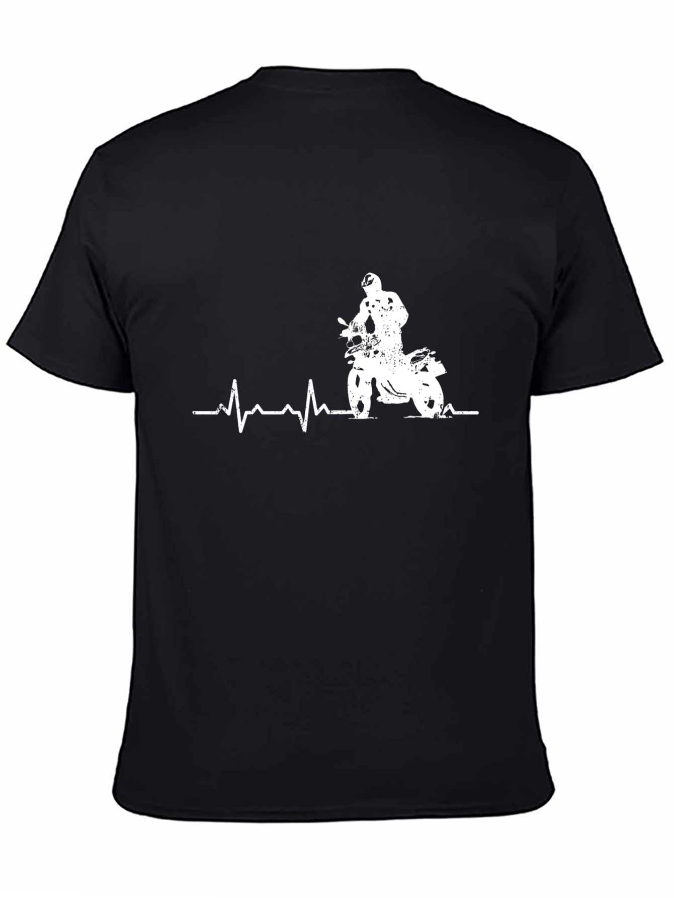 Motorcycle Heartbeat Graphic T-Shirt - Ride On!