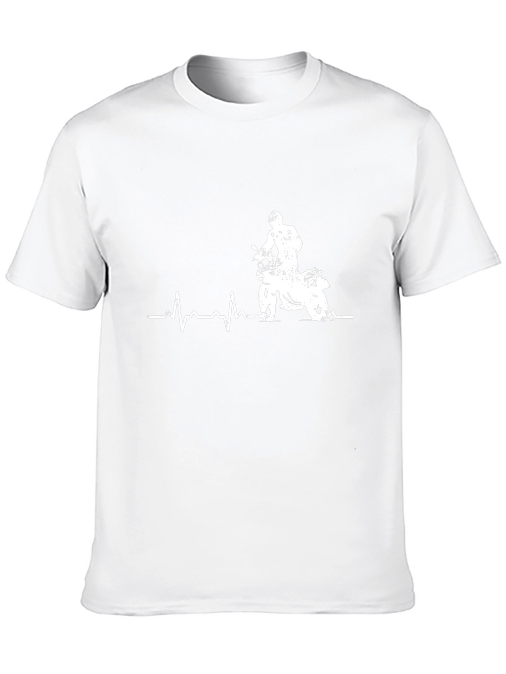 Motorcycle Heartbeat Graphic T-Shirt - Ride On!