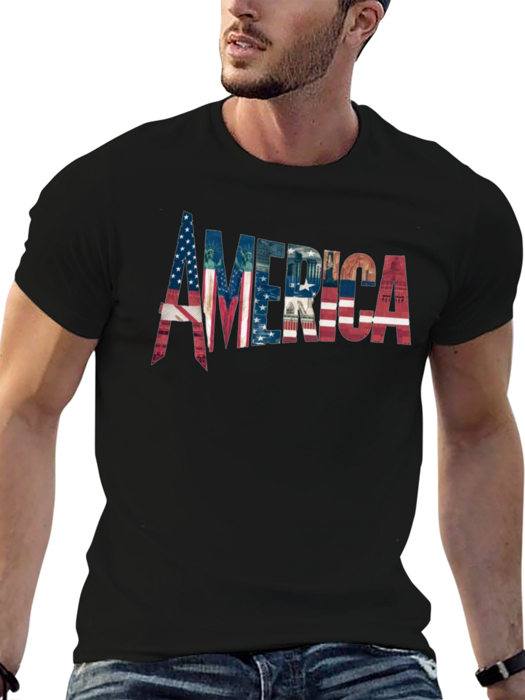 American Flag Graphic T-Shirt