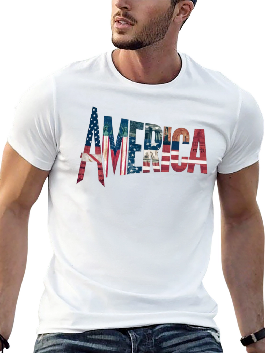 American Flag Graphic T-Shirt