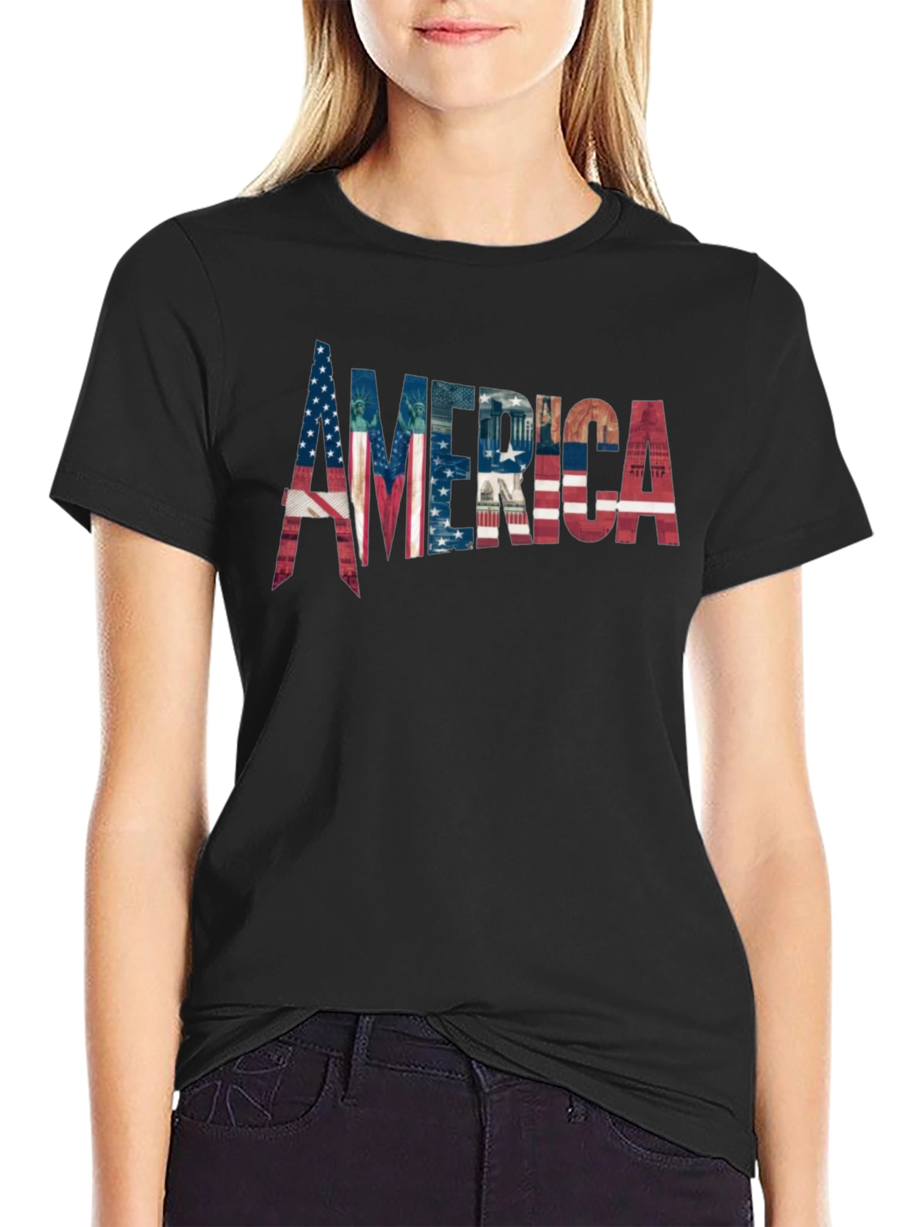 American Flag Graphic T-Shirt