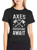 Axes Adventure Await T-Shirt - Black
