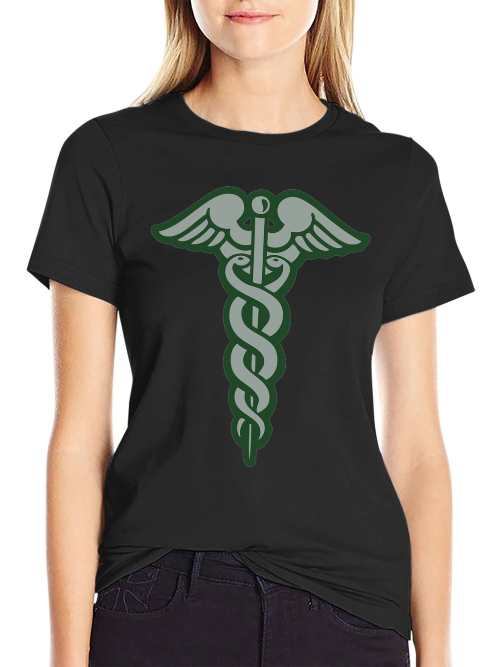 Medical Symbol T-Shirt - Caduceus Graphic Tee