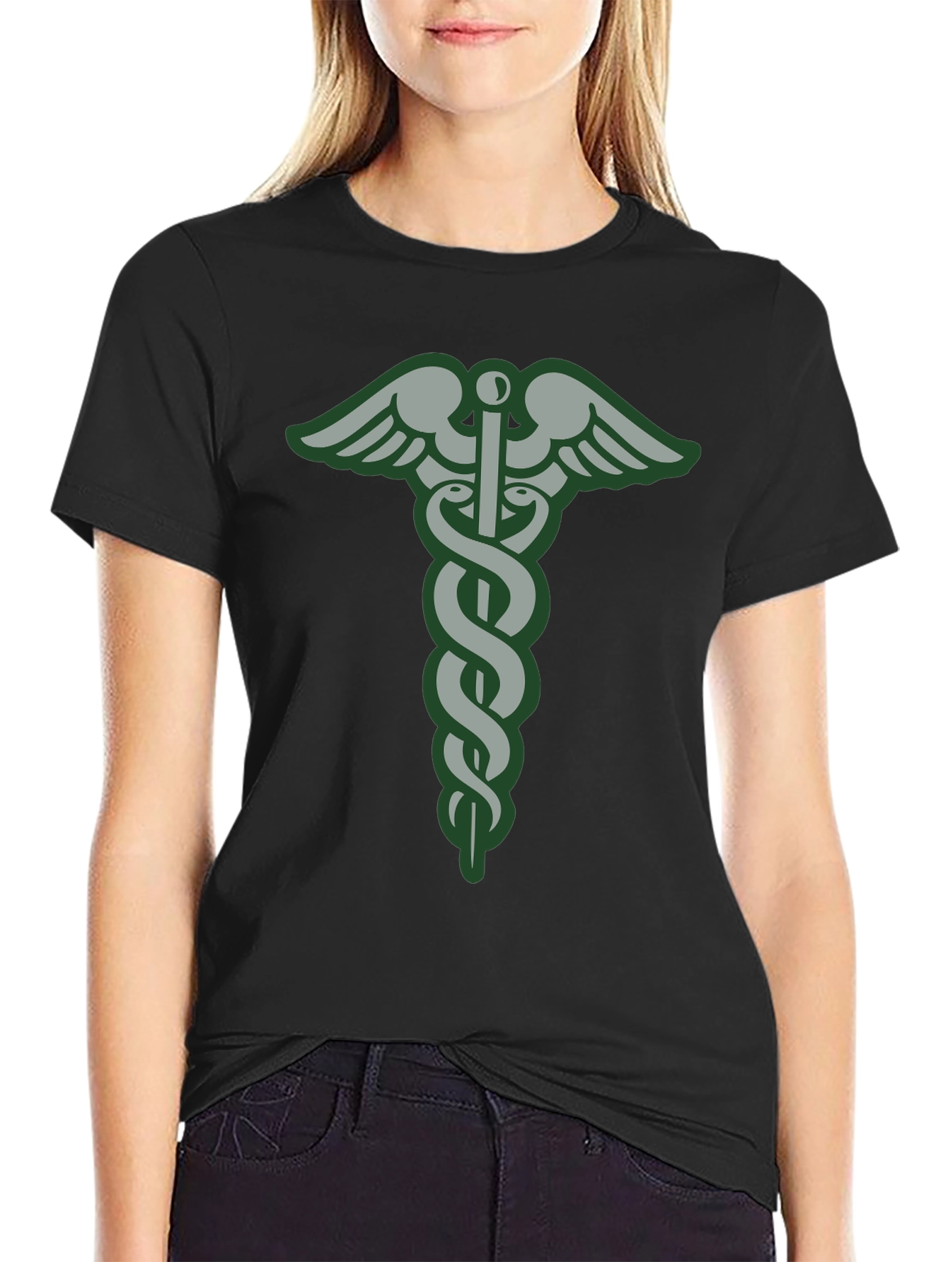 Medical Symbol T-Shirt - Caduceus Graphic Tee
